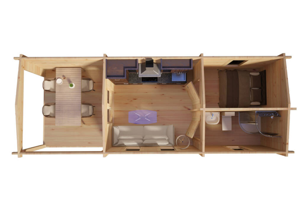 Un bungalow bois habitable de 18m² pour vos vacances : prix imbattable de 26 100€ 4 Bungalow bois habitable Holiday Camping 18M2
