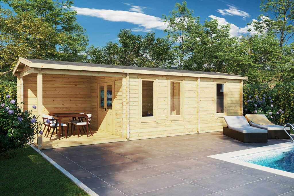 Un bungalow bois habitable de 18m² pour vos vacances : prix imbattable de 26 100€ 2 Bungalow bois habitable Holiday Camping 18M2 70MM